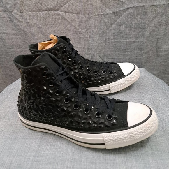 Converse Chuck Taylor All Star Black Rhinestone 540230C Womens 9 - Picture 2 of 11